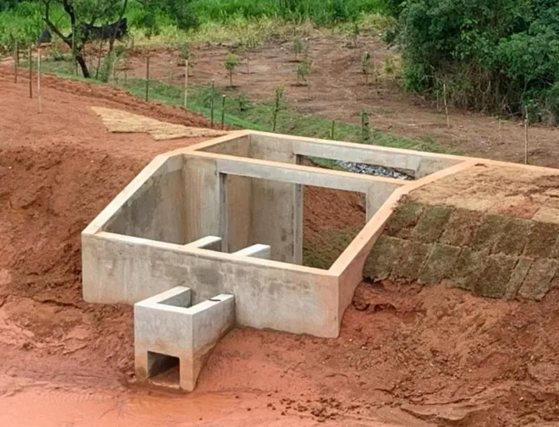 Construção de drenagem pluvial